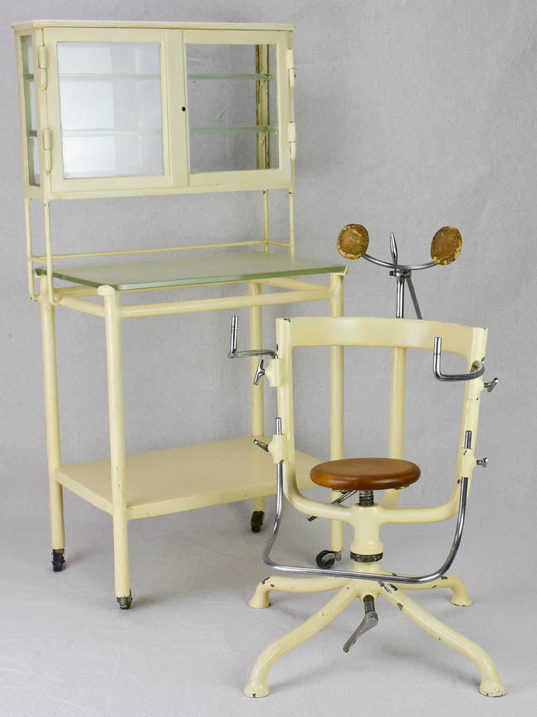 Doctor's miniature sample chair and trolley from the 1930's