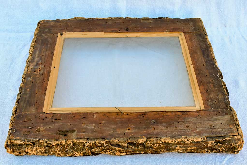 Antique French frame made from cork 22" x 24½"