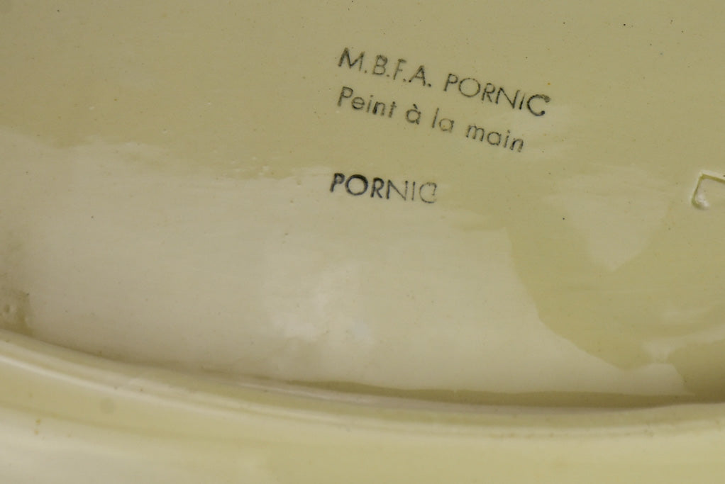 Authentic 60s Pornic Artwork Serving Dish