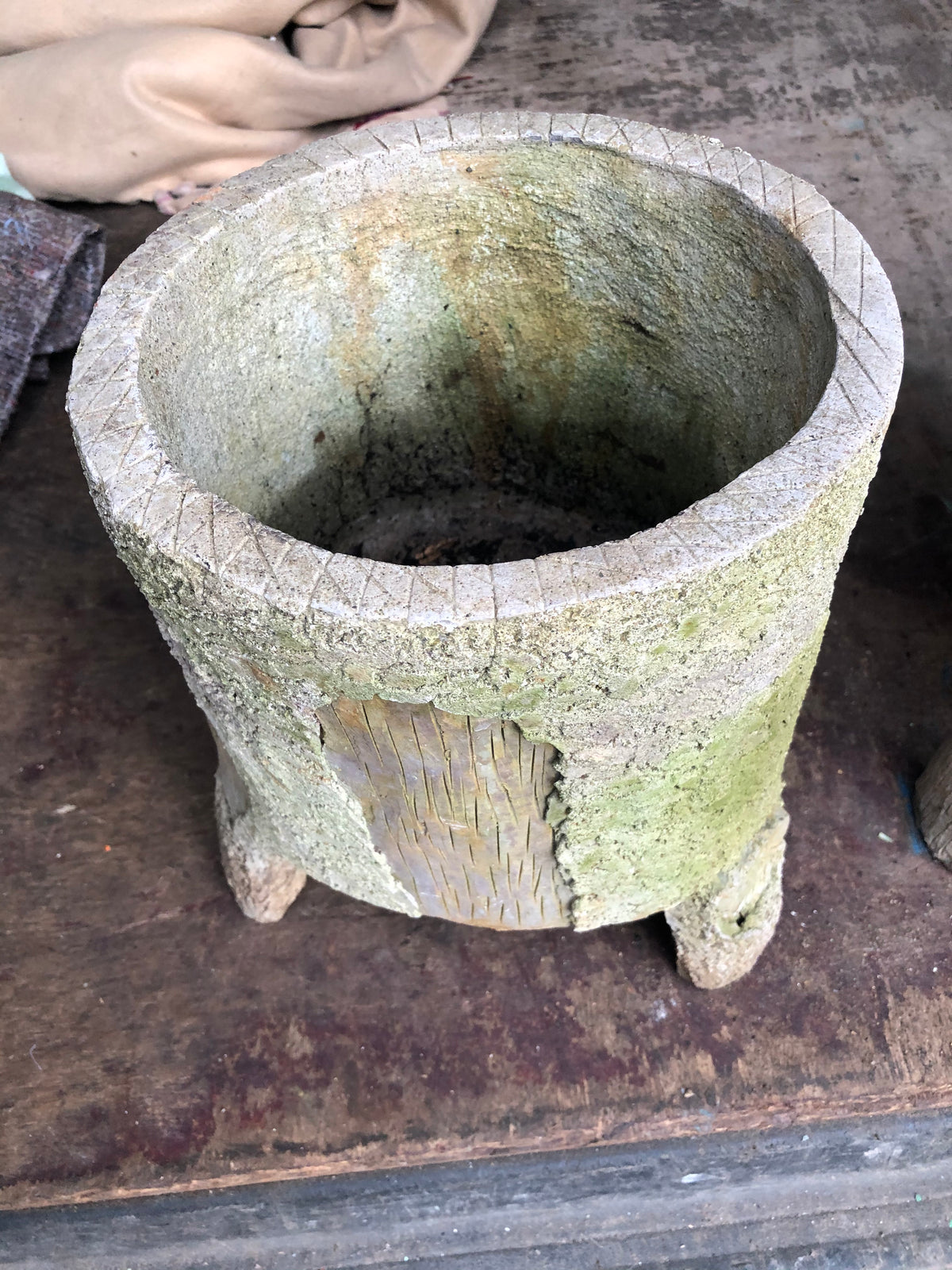 Pair of Faux Bois planters