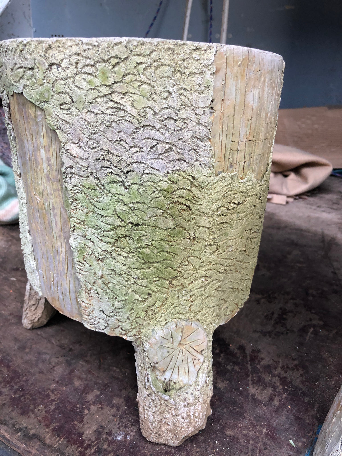 Pair of Faux Bois planters