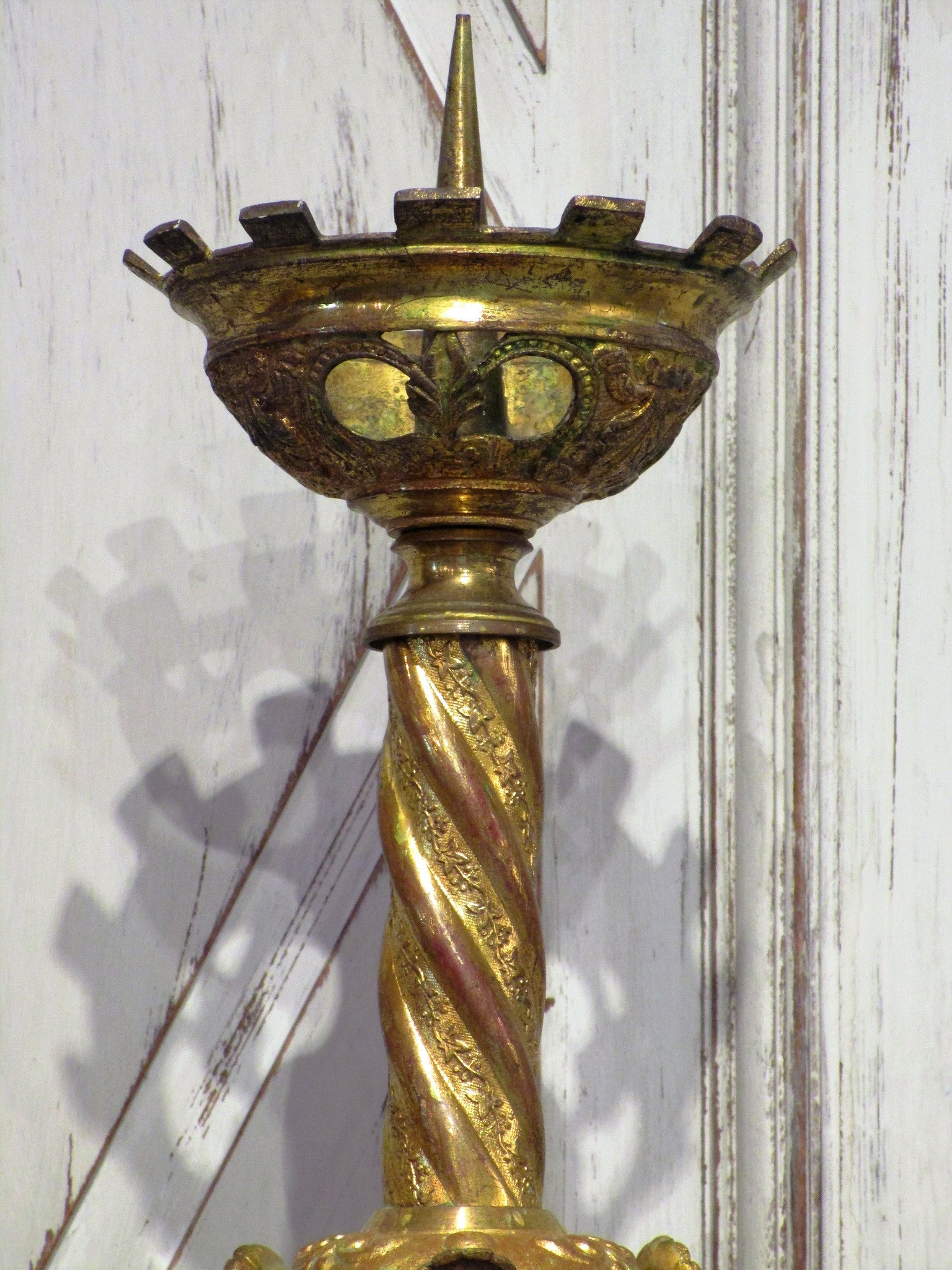Pair of late 19th century church candlesticks