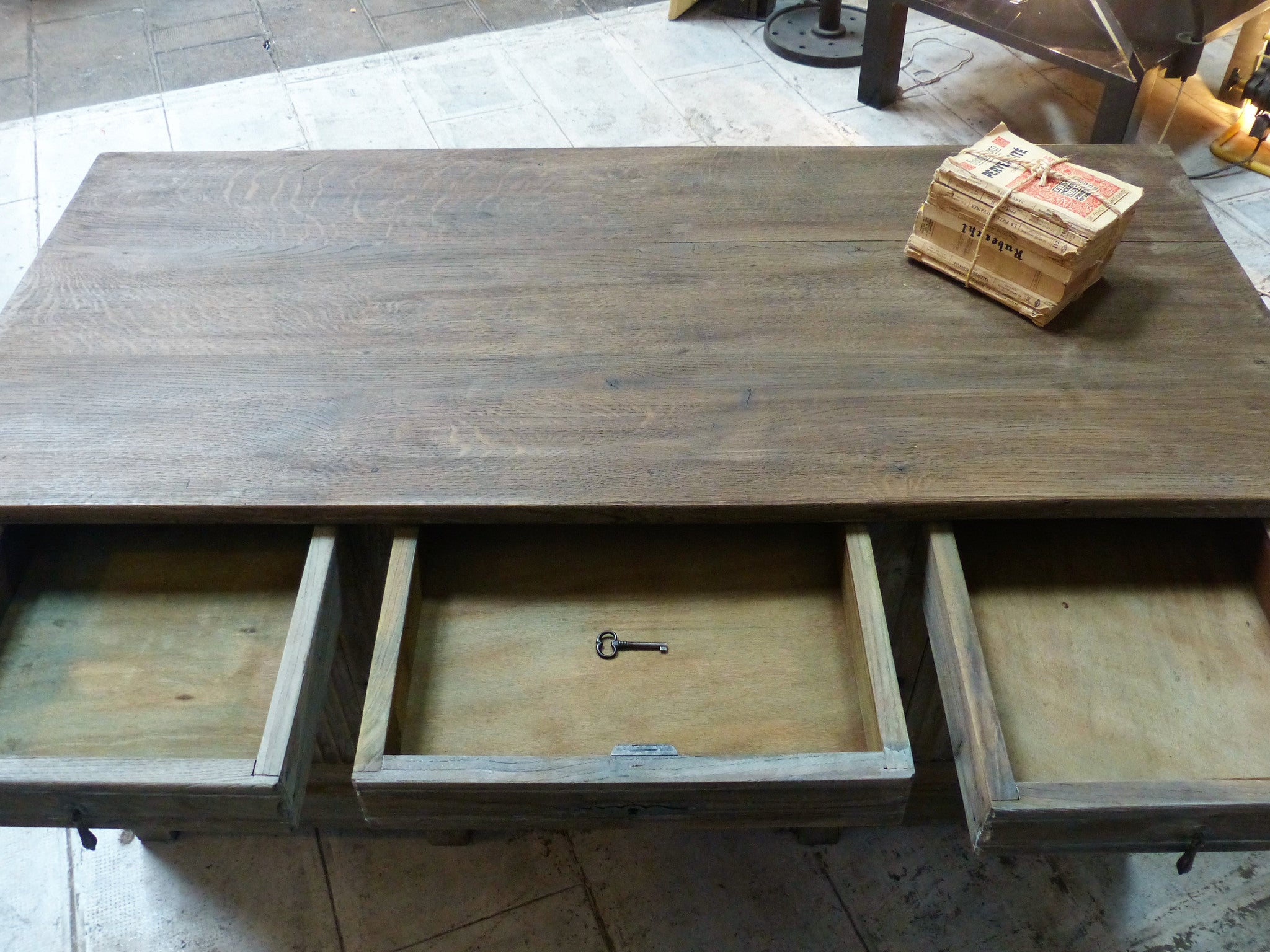 Rustic 17th century French oak desk