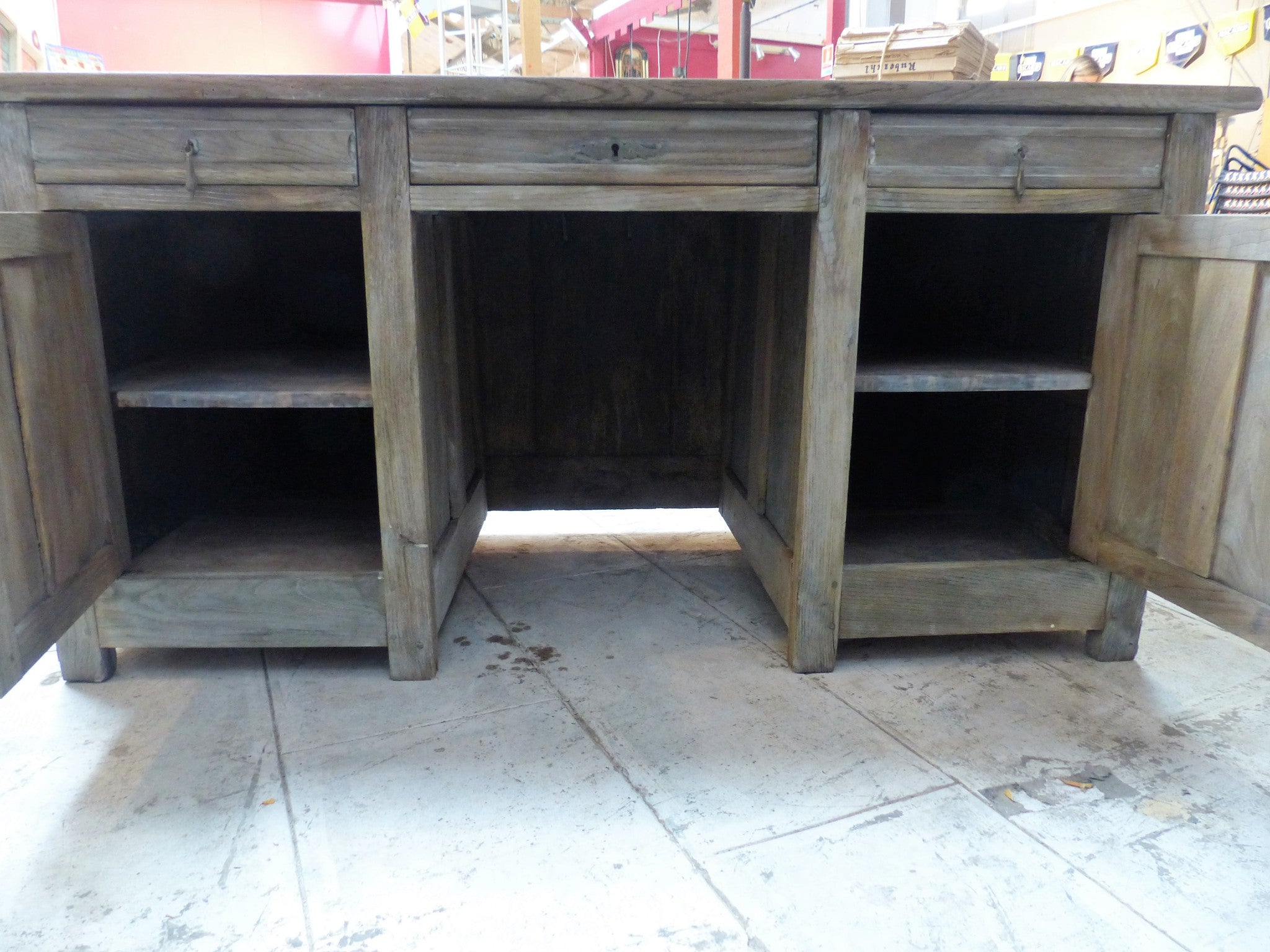 Rustic 17th century French oak desk
