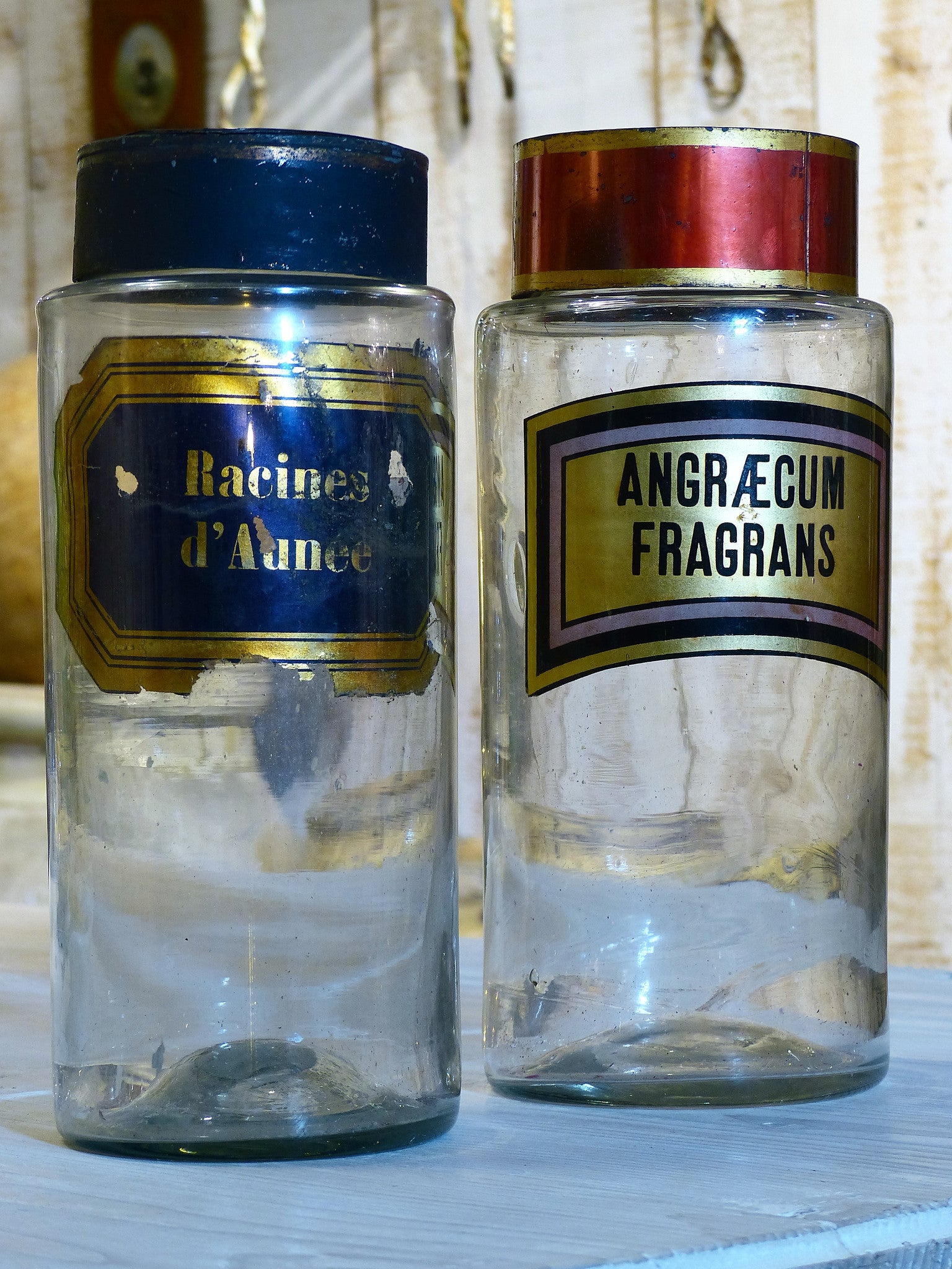 Apothecary glass jar, large, French, 19th-century