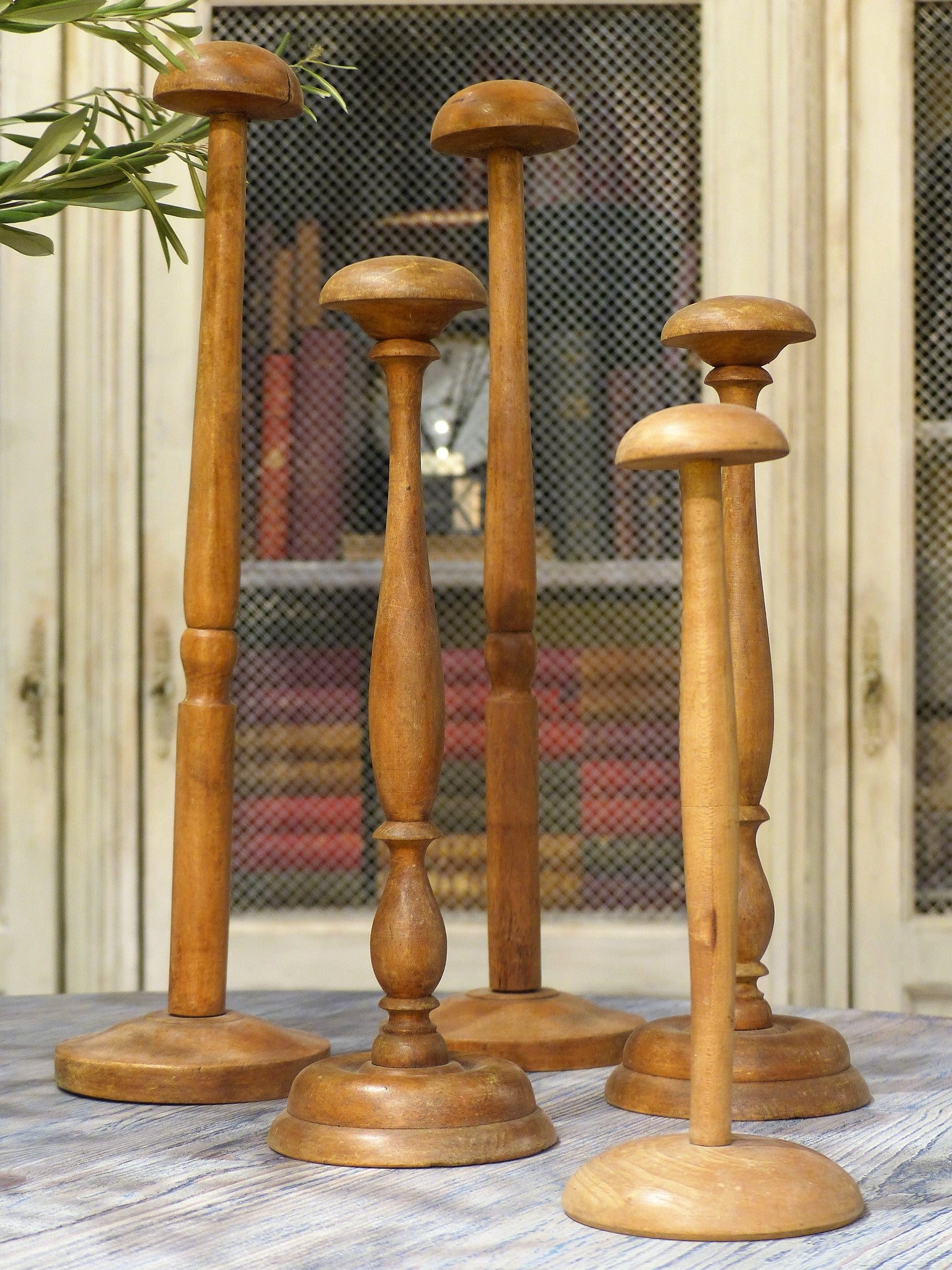 Set of five French hat stands - 1900's