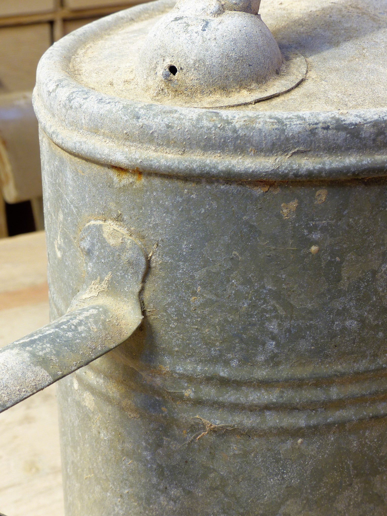 Vintage French zinc watering can
