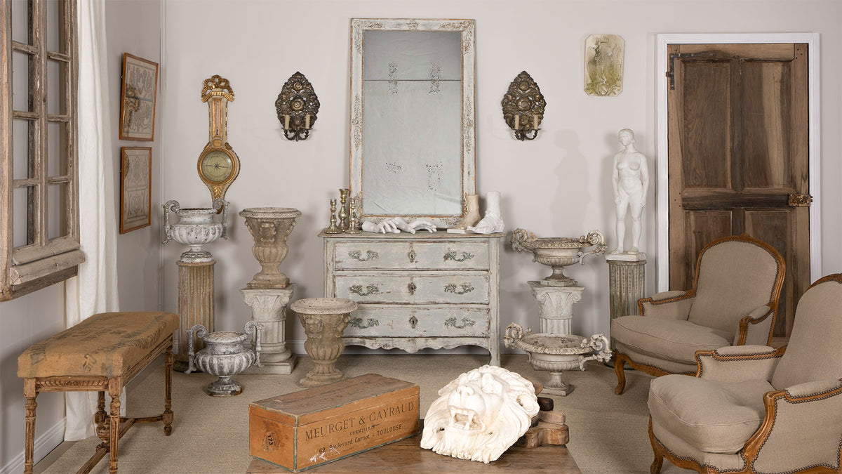 Regional 3 drawer commode, 19th century, distressed pale blue patina 47¾""