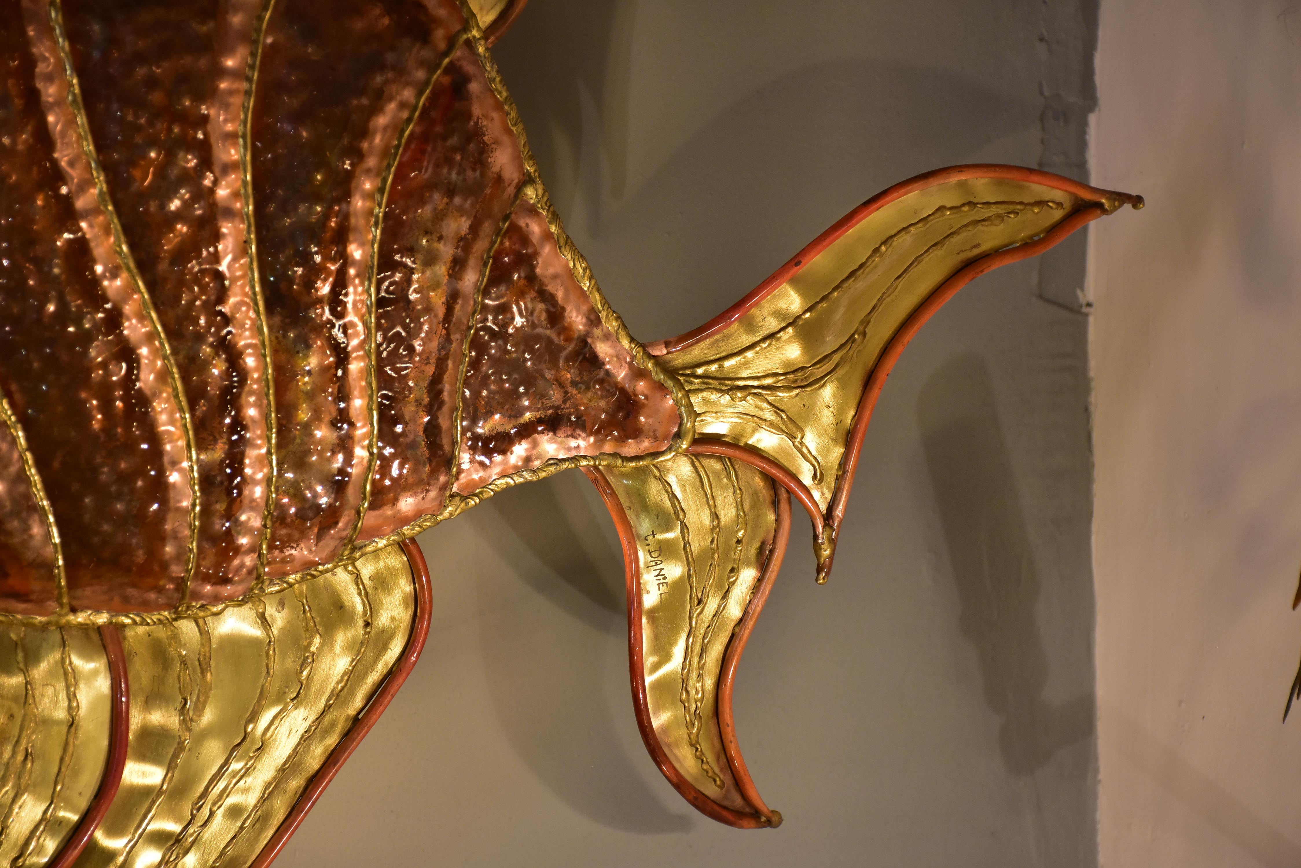 Vintage French fish wall light