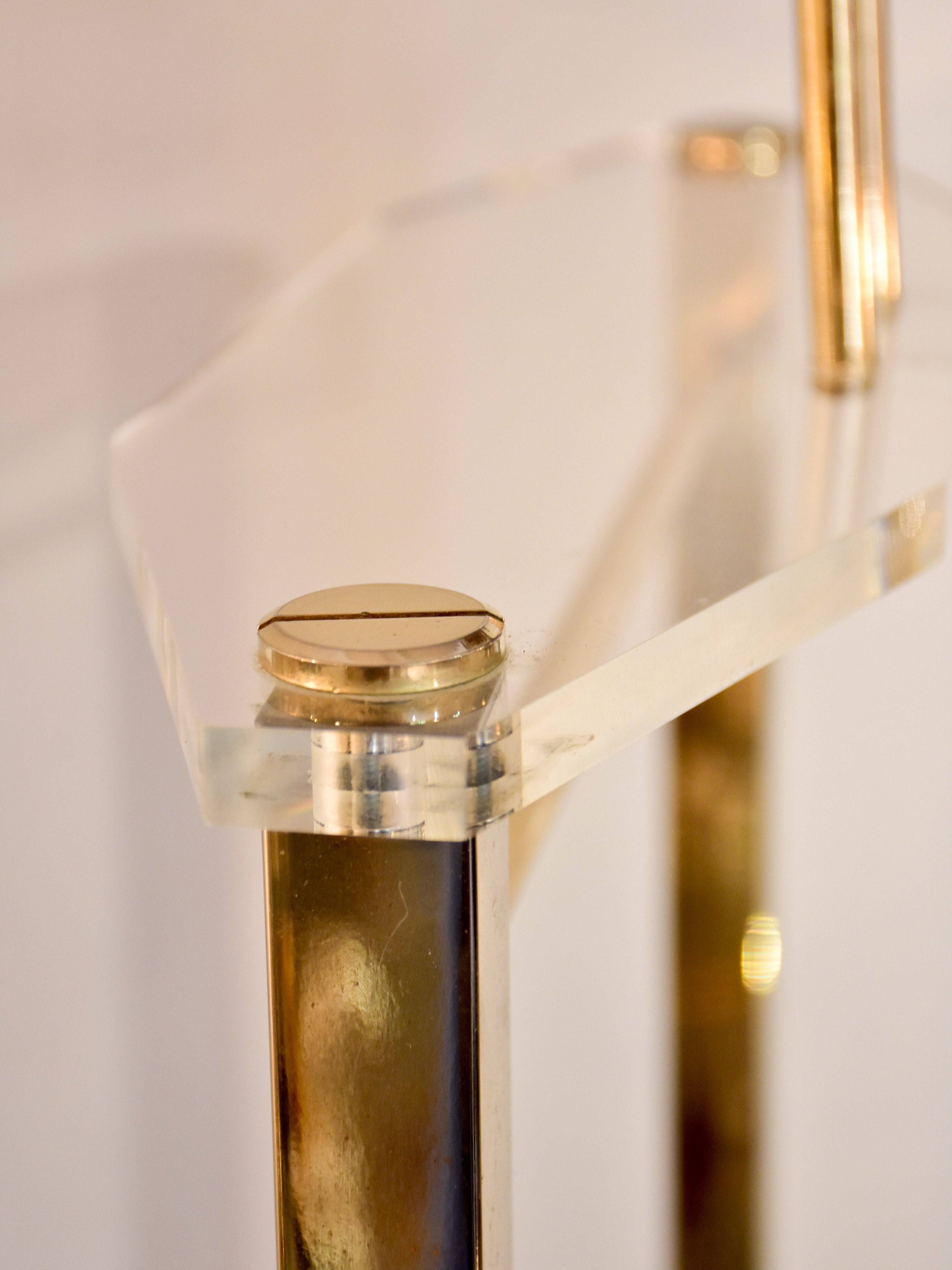 Vintage plexiglass valet stand on casters