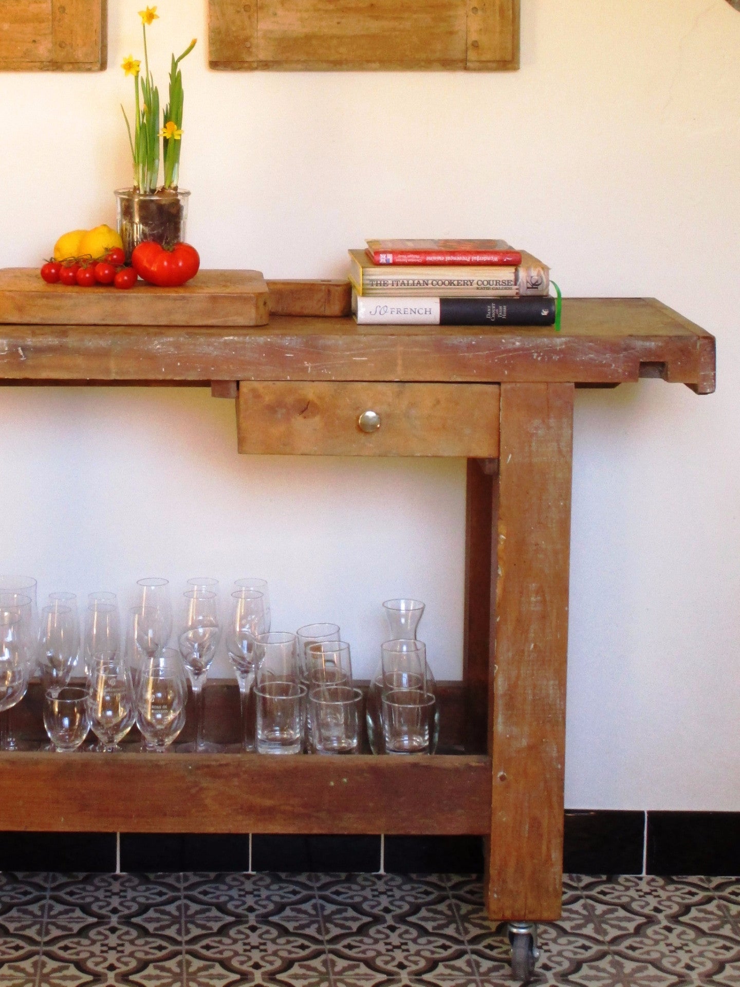 French rustic workbench