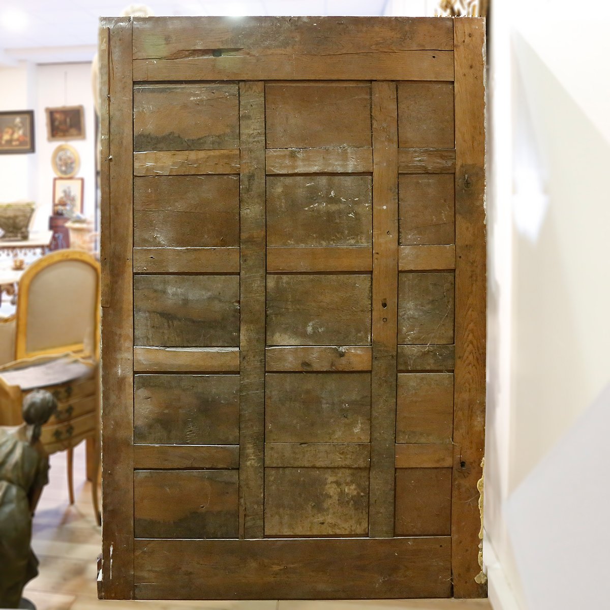 Large eighteenth century mirror with painted frame