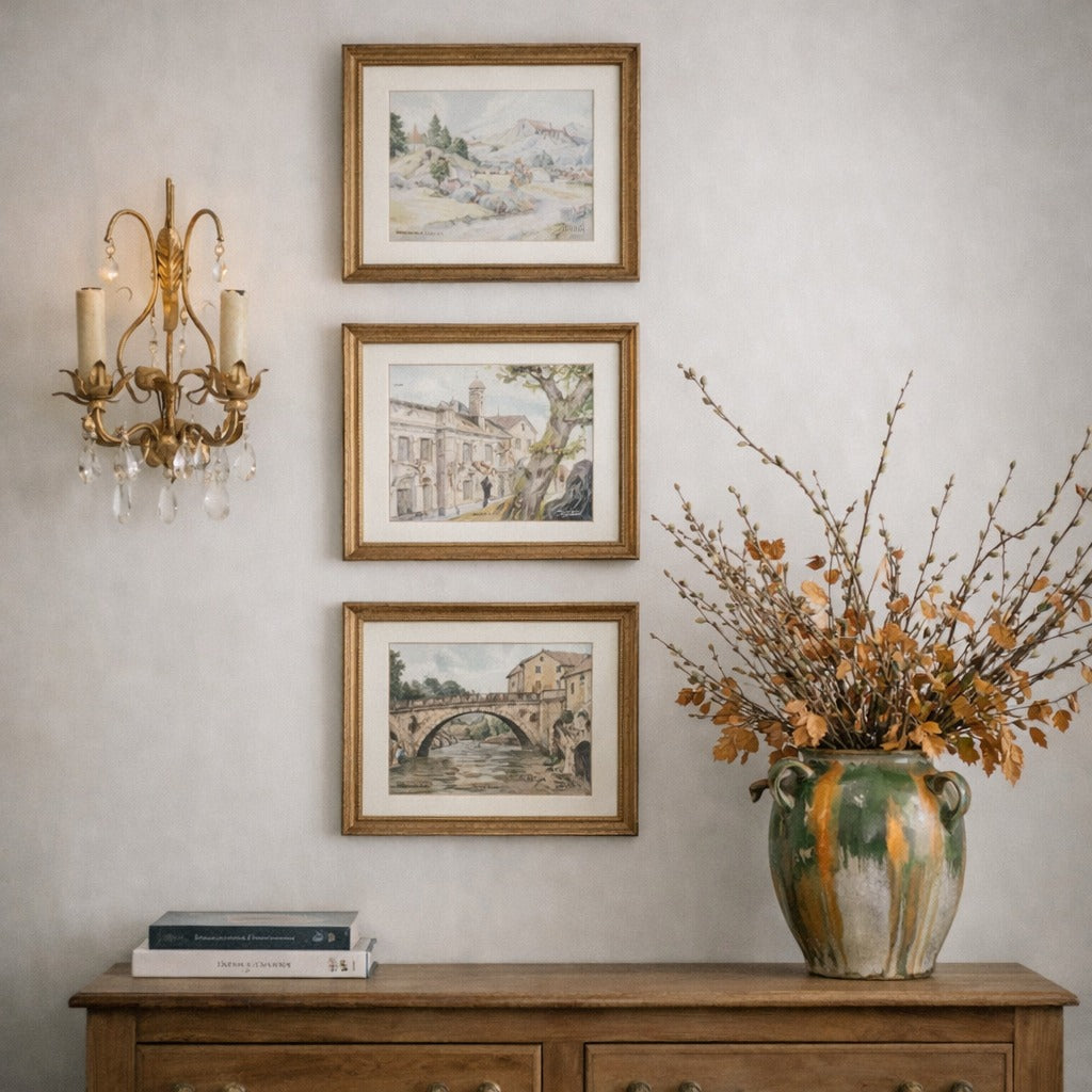 Antique French Landscape Paintings Provence Country