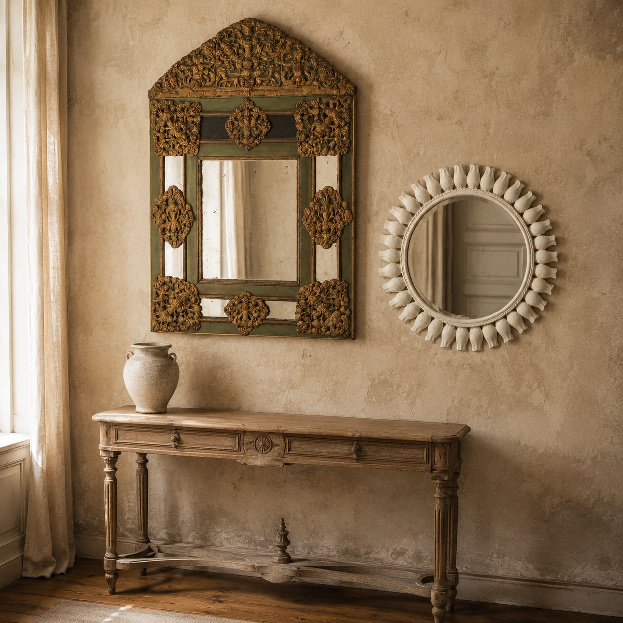 Metal frame mirrors