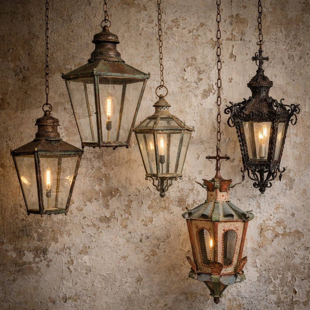 Antique French Lanterns & Outdoor Lighting