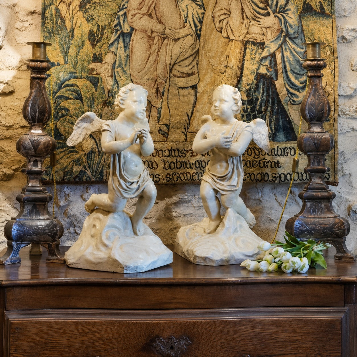 Antique French Floor Sculptures