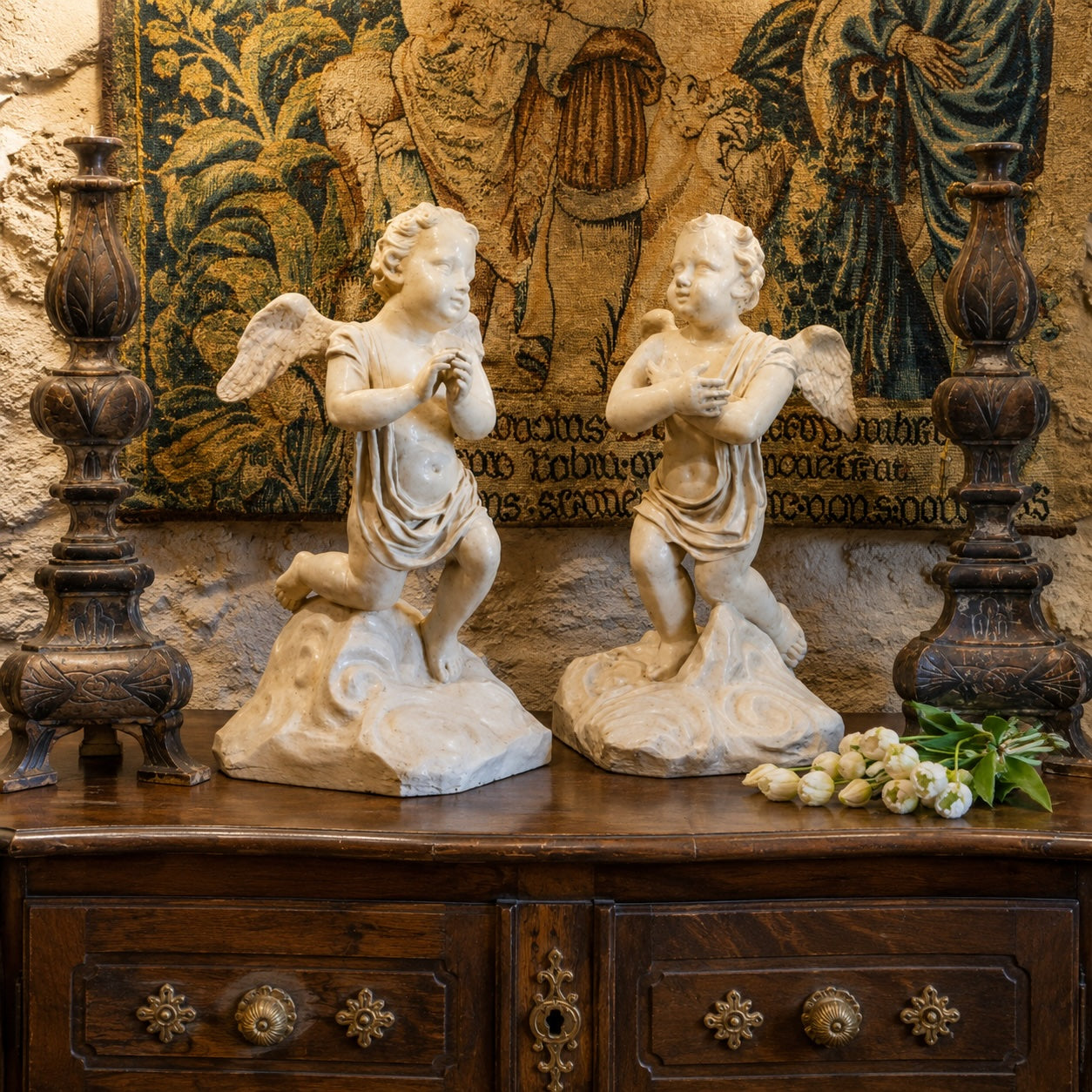 French Busts & Antique Table Sculptures