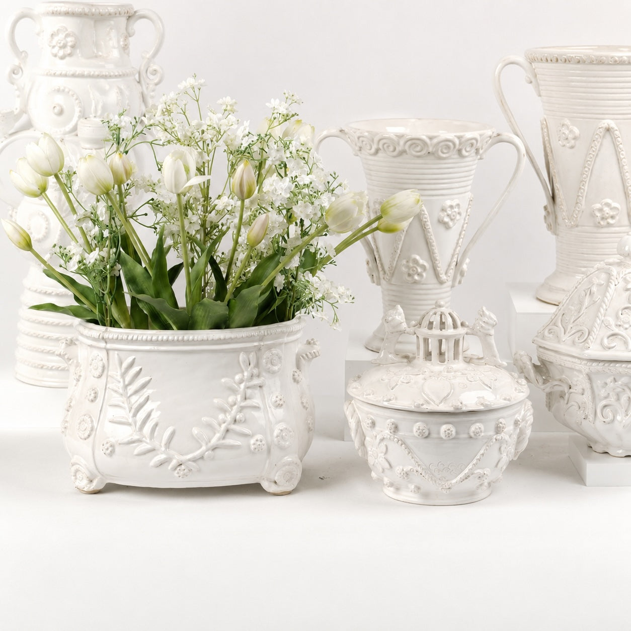 Vintage Emile Tessier pitcher & vase
