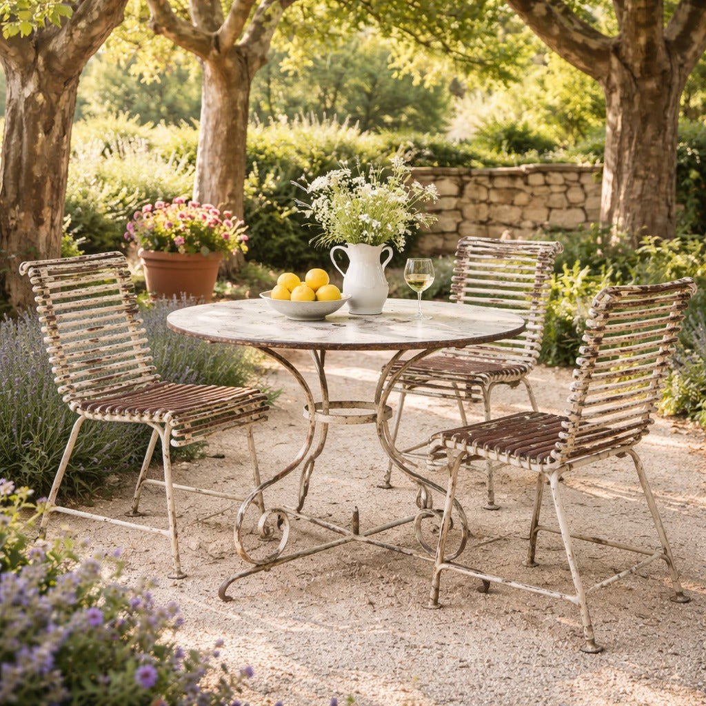 French Antique Garden Furniture and Decorative Accents