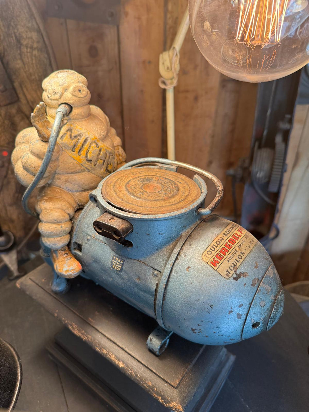 Antique Michelin air compressor - 1940s