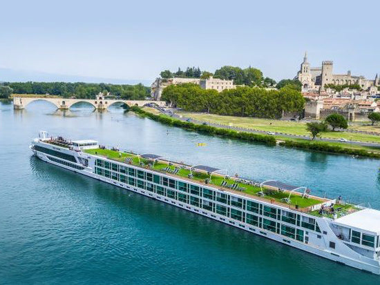 Drift along the mighty Rhone river in a luxury boat