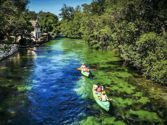 Canoe down the crystal clear Sorgue River