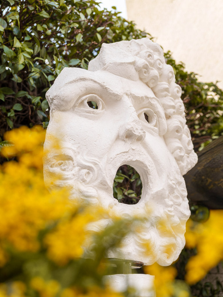 PLASTER MASK◎ART＞石膏像＞ベロッキオ｜顔面像｜◎L8-YA290 Pair of Oversized 1960s Italian Plaster Mask Sculptures - 42½