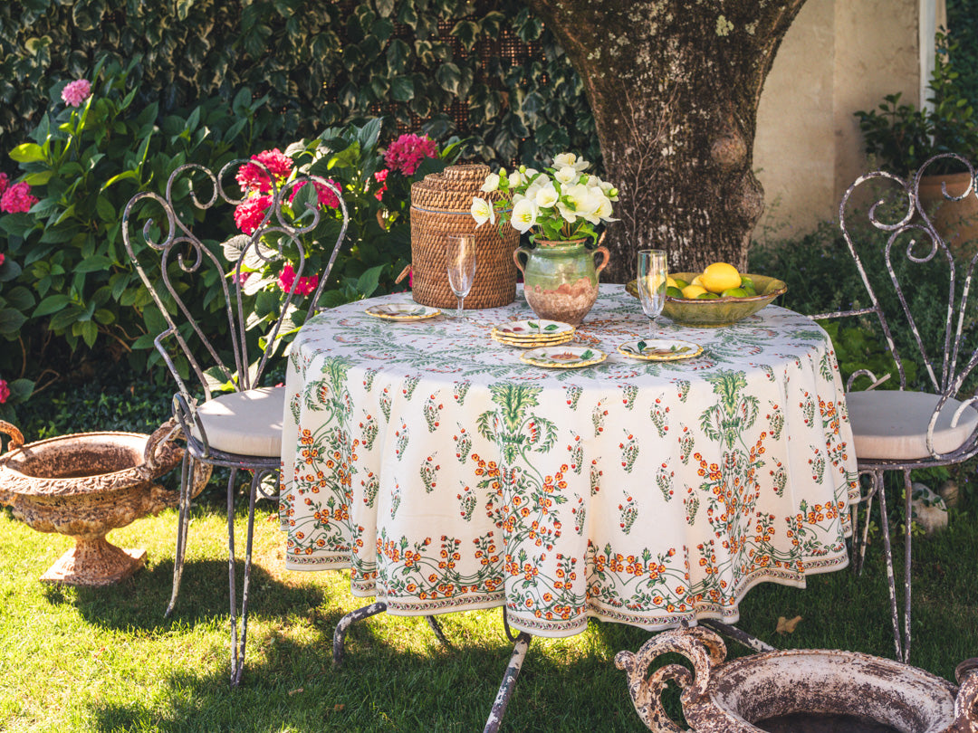 Pair of Late 19th Century Cast Iron Chambord Garden Planters w/ Weathered White Patina 18½"
