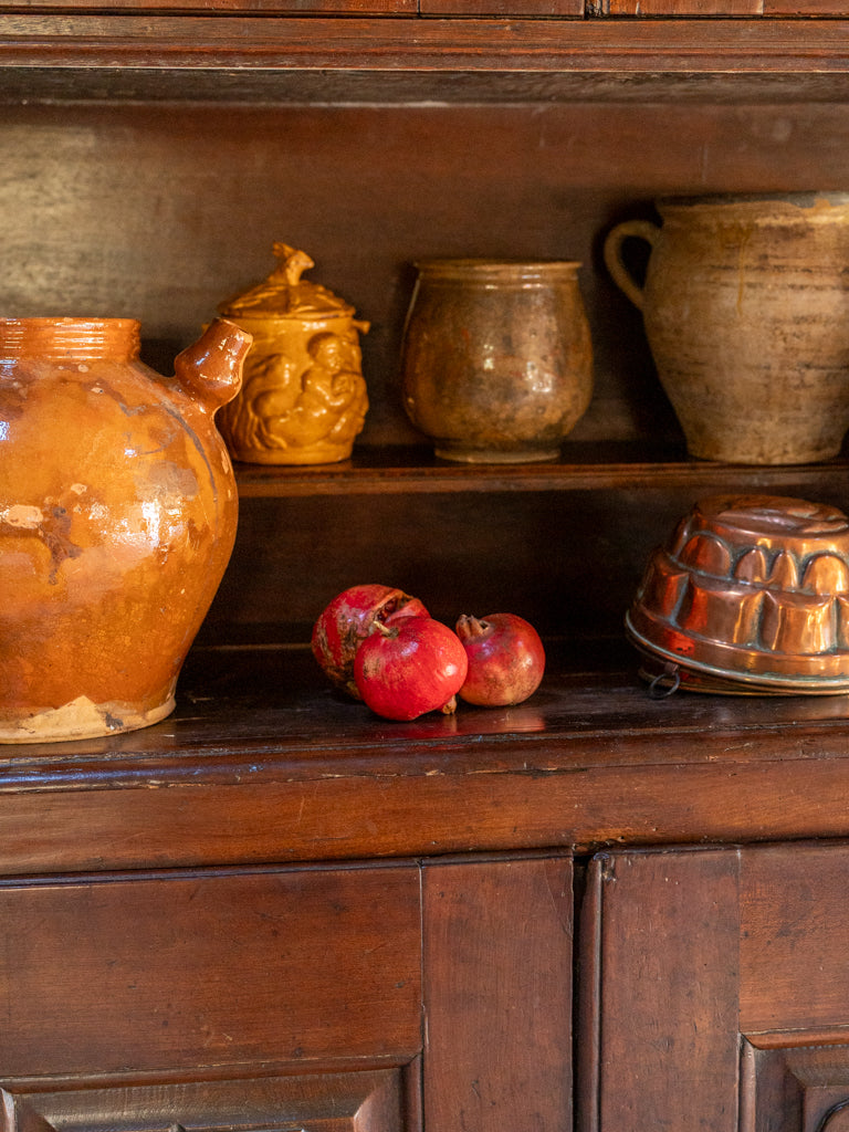 Vintage glazed earthenware vessel  