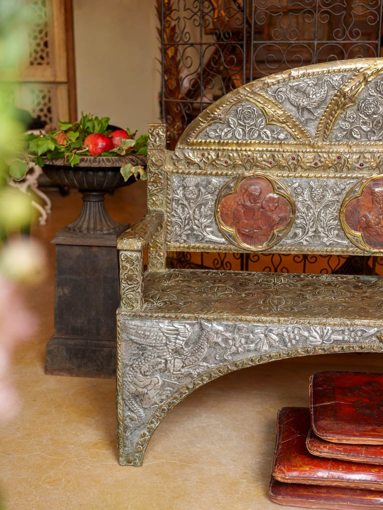 Striking British Gothic Revival bench  