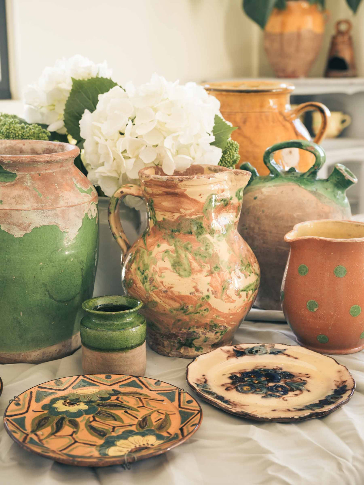 Green-glazed collectible condiment holder  