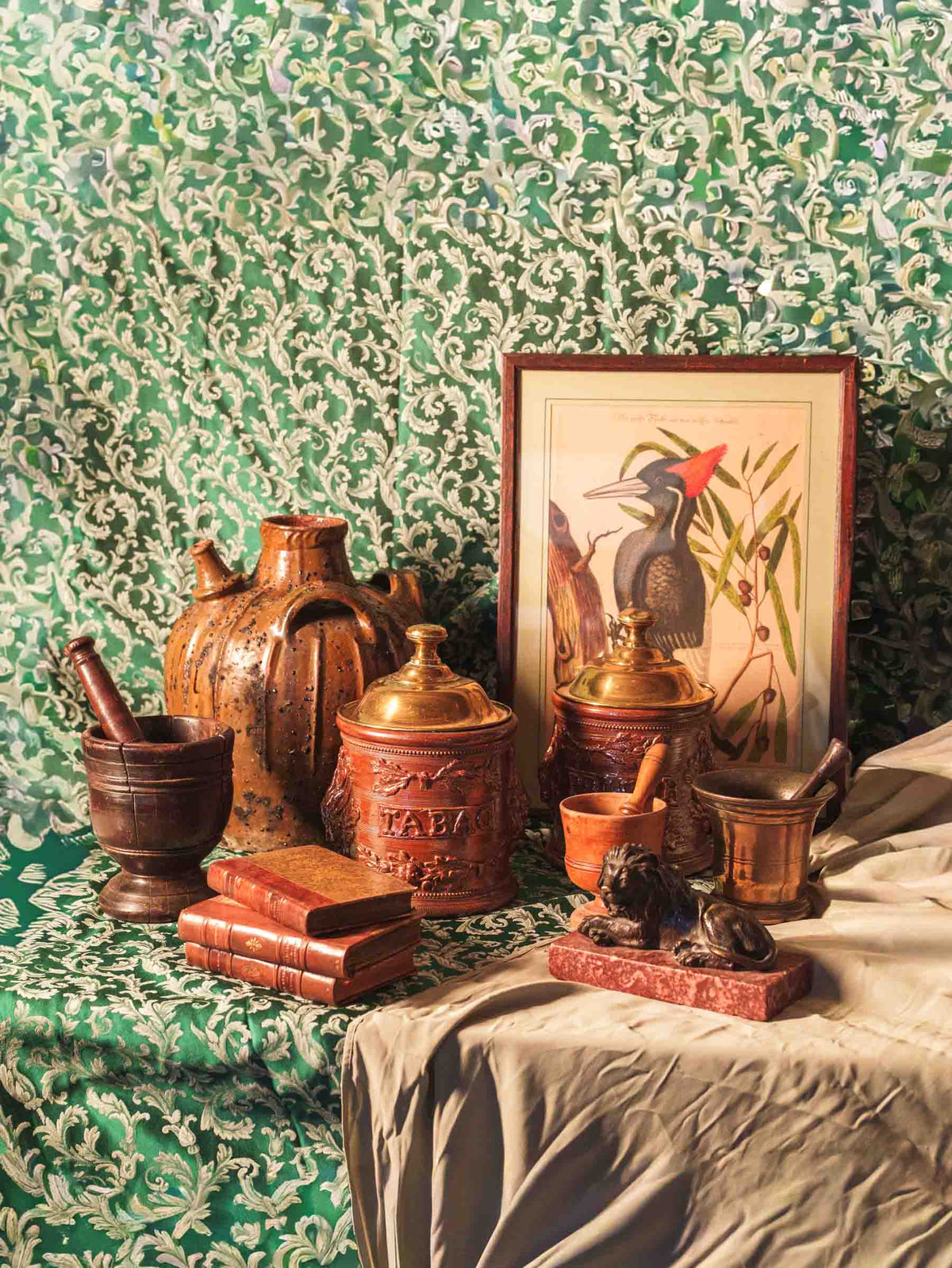 18th-Century Bronze Apothecary Mortar w/ Iron Pestle - 5"