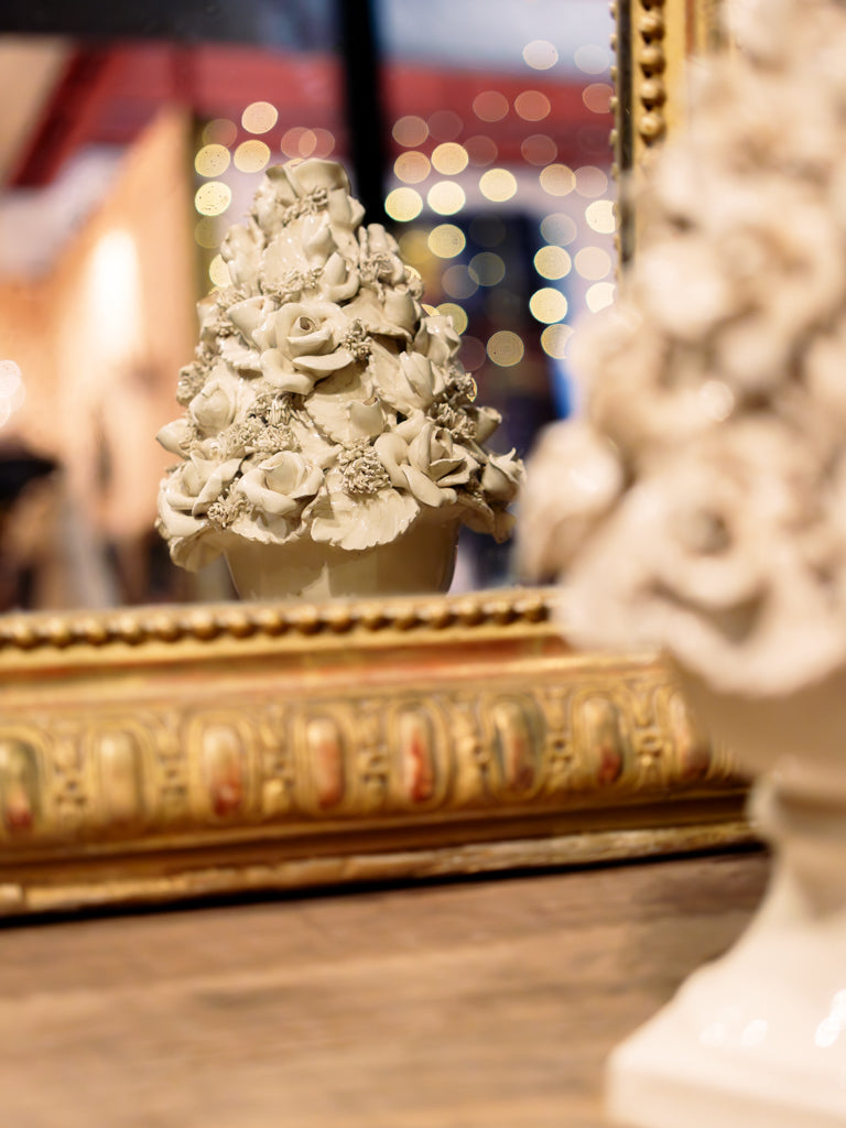 Vintage ceramic tiered flower arrangement