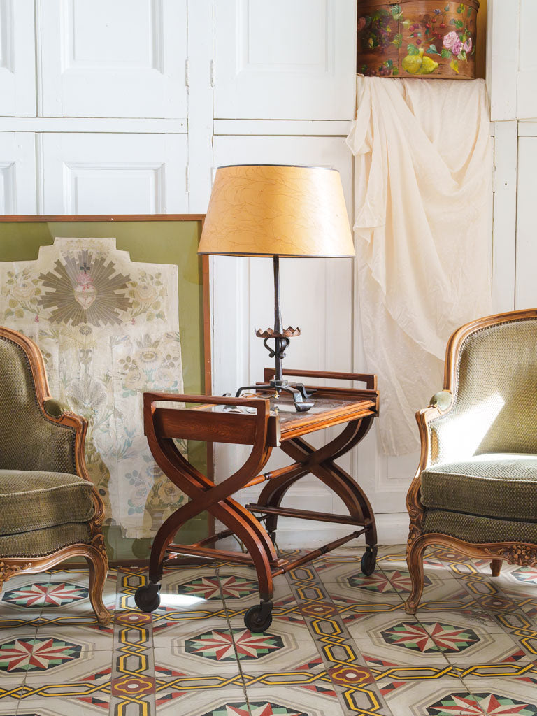 Vintage hand-forged iron table lamp  