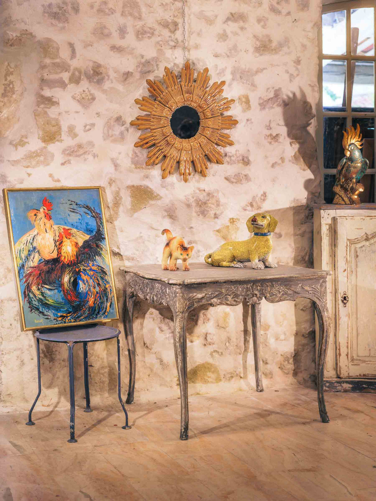 18th-Century French Louis XV Painted Side Table - 27½" x 33"