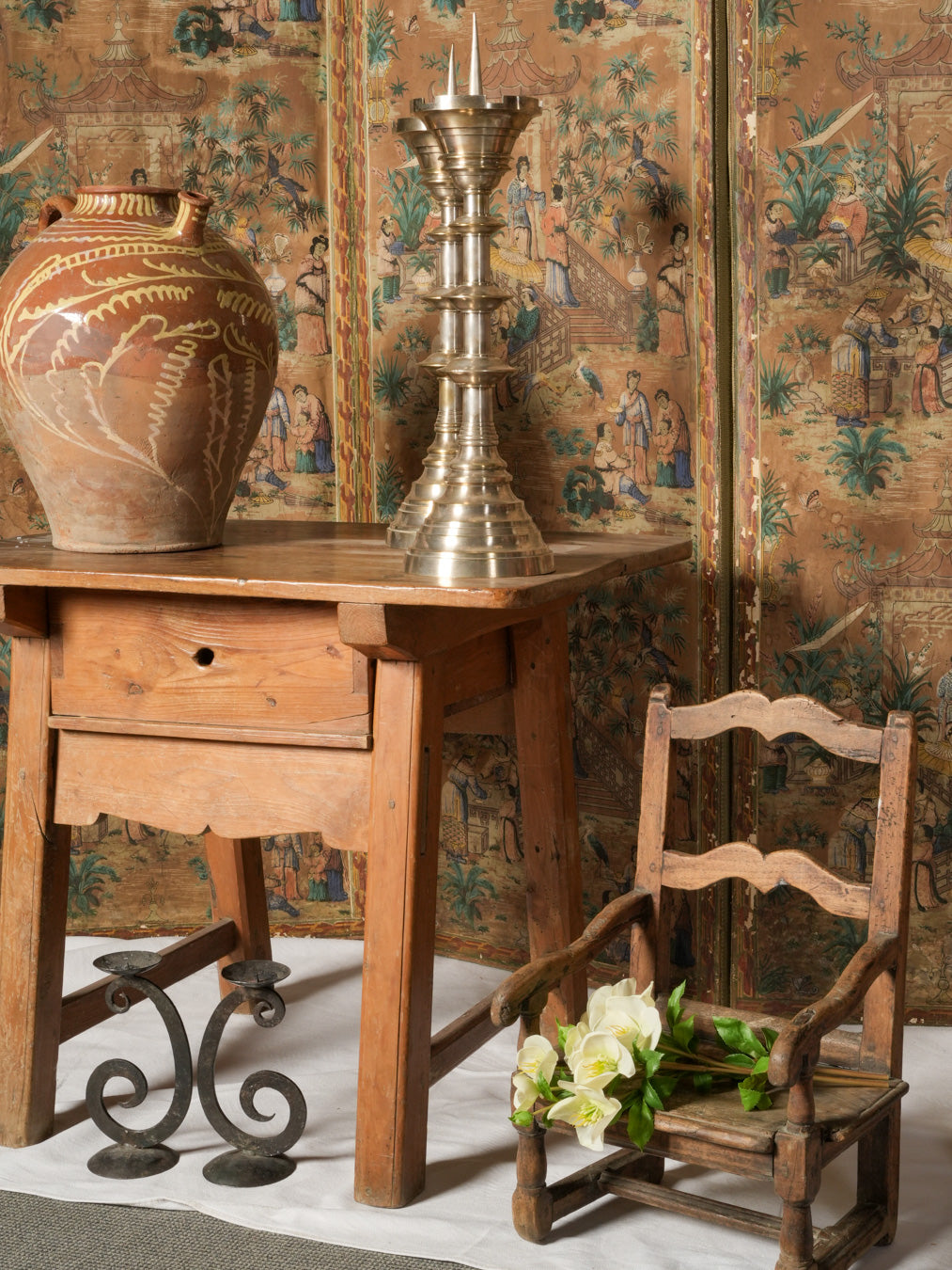Elegant historical armchair