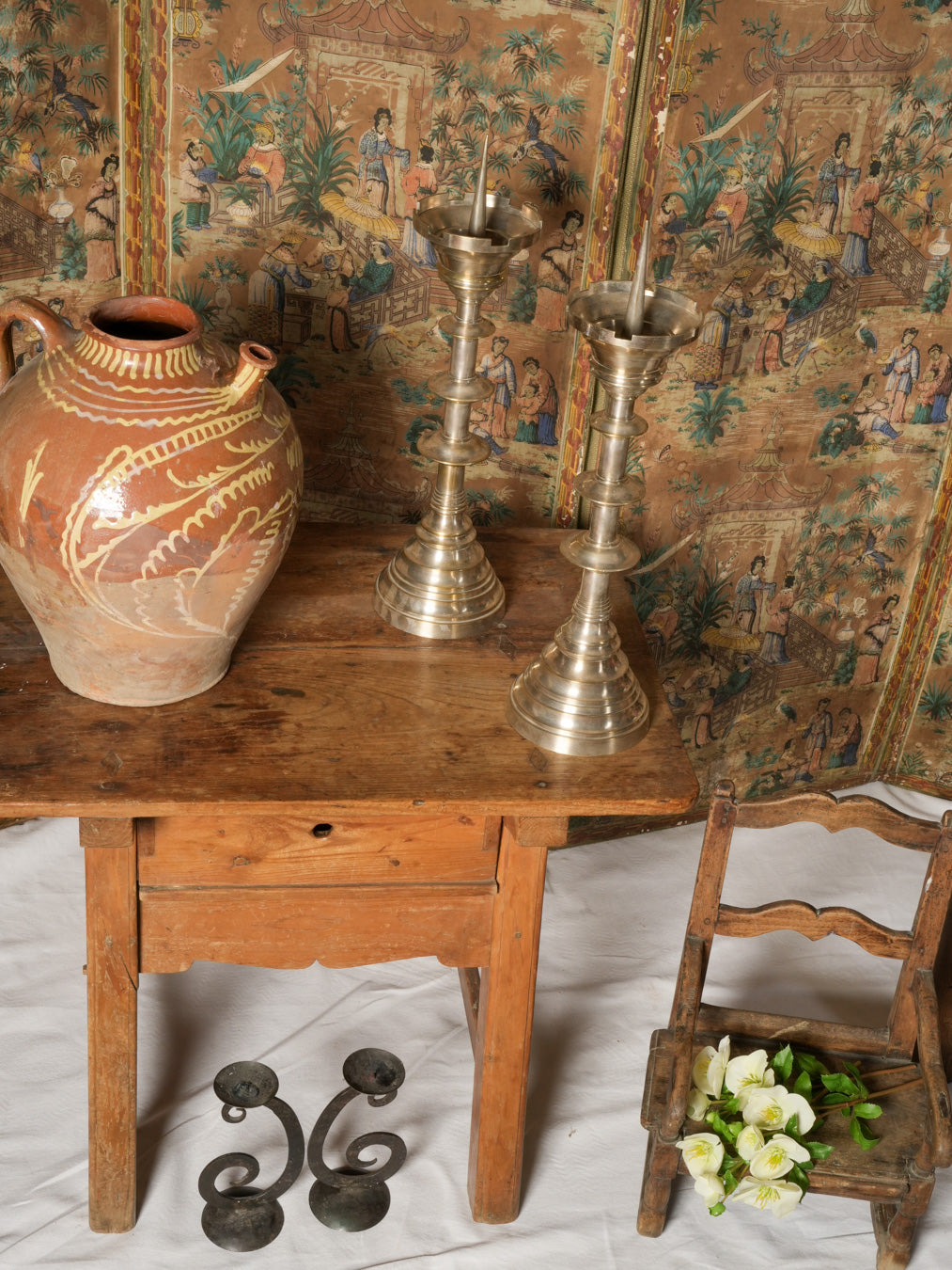 Elegant old-world storage jar