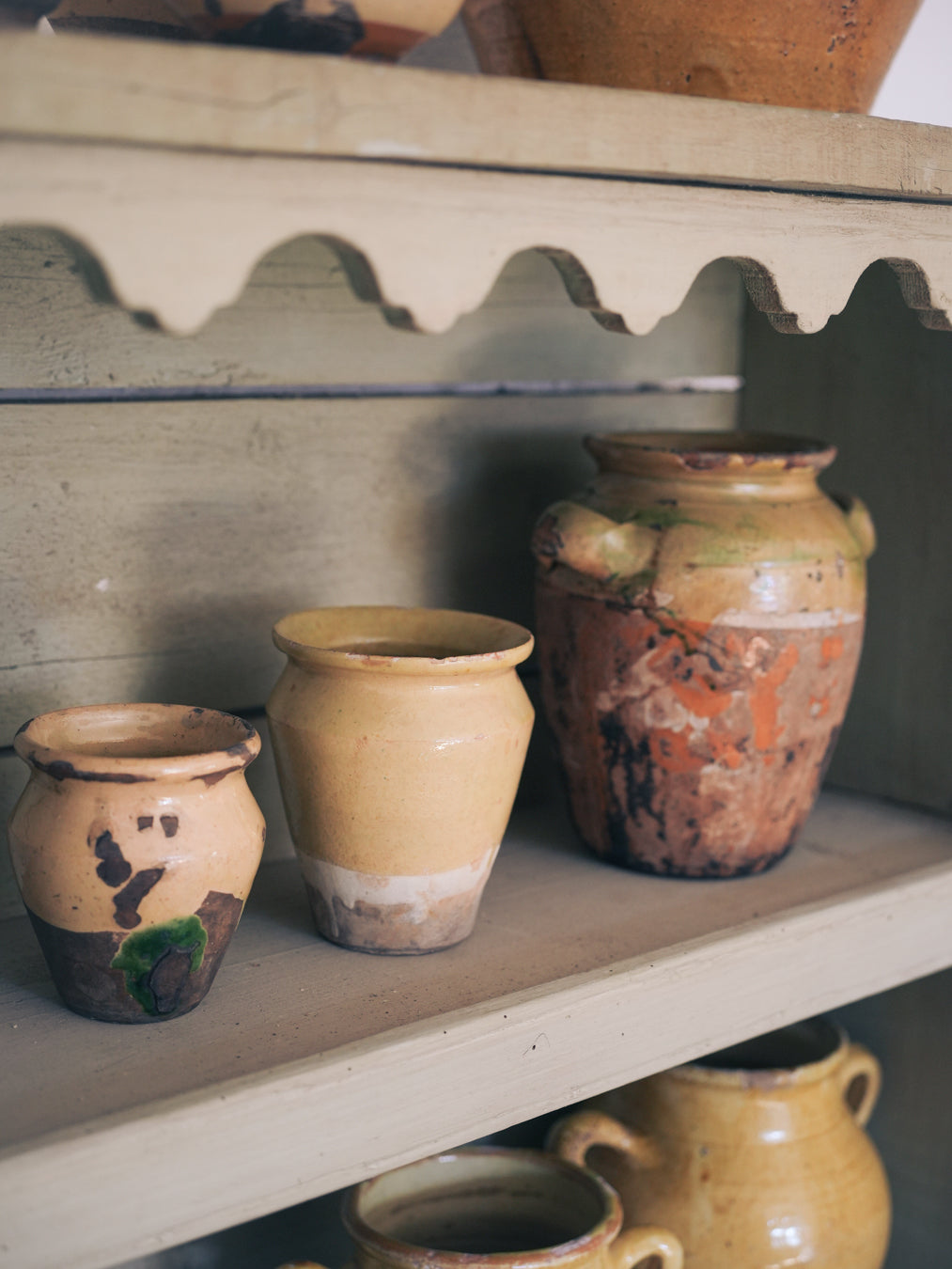 Aged decorative terracotta pot