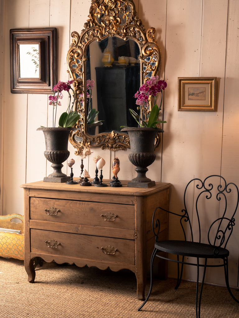 Pair of 1950s–60s Black-Painted Wrought-Iron Garden Armchairs - 33½"