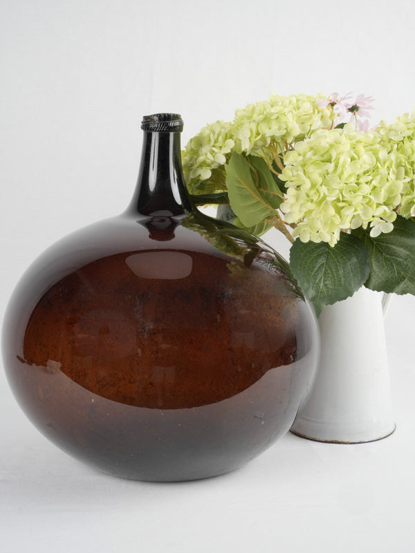 French hand-blown glass bottle decor