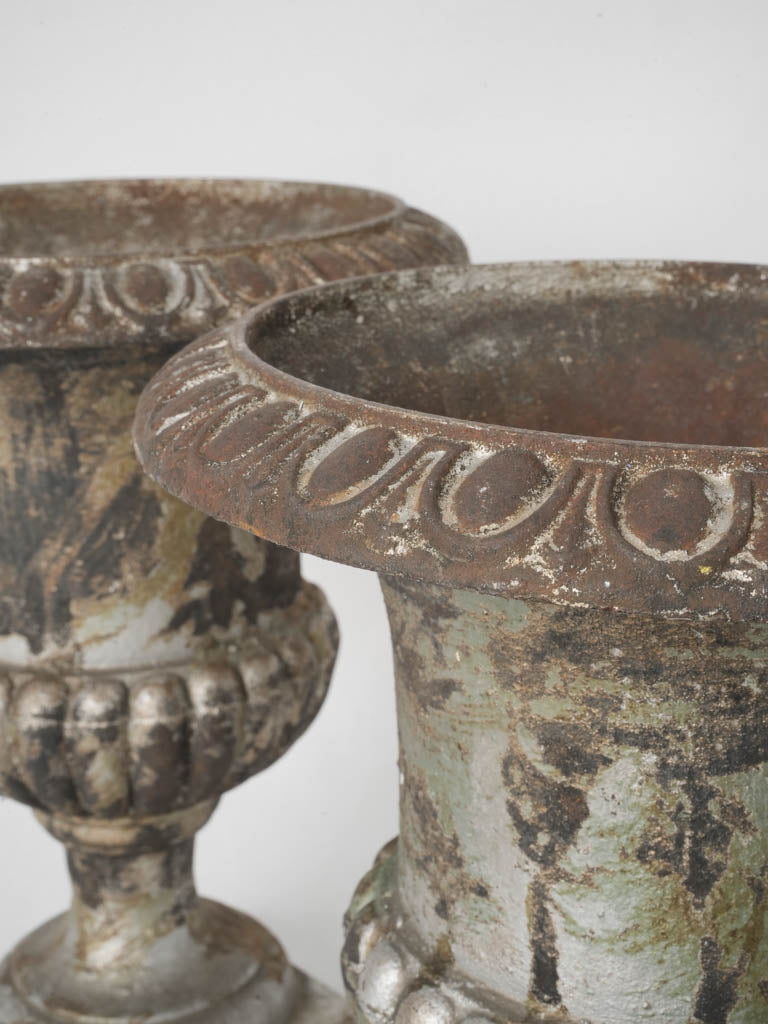 Classic small cast iron urns  