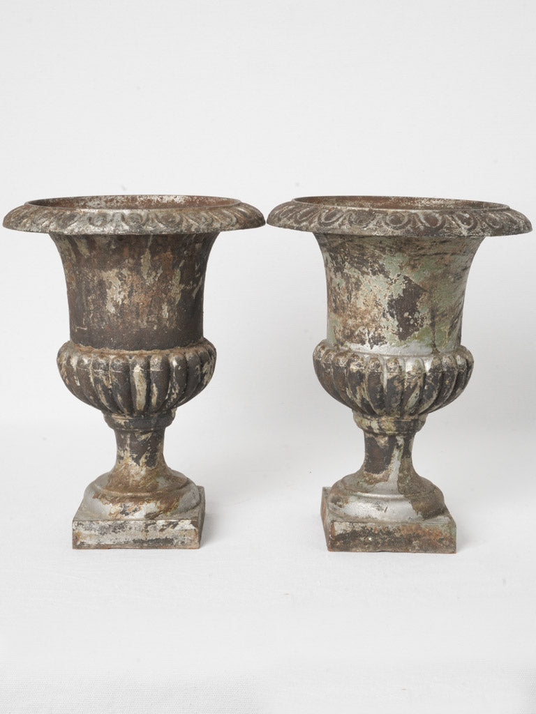 Decorative antique iron urns  