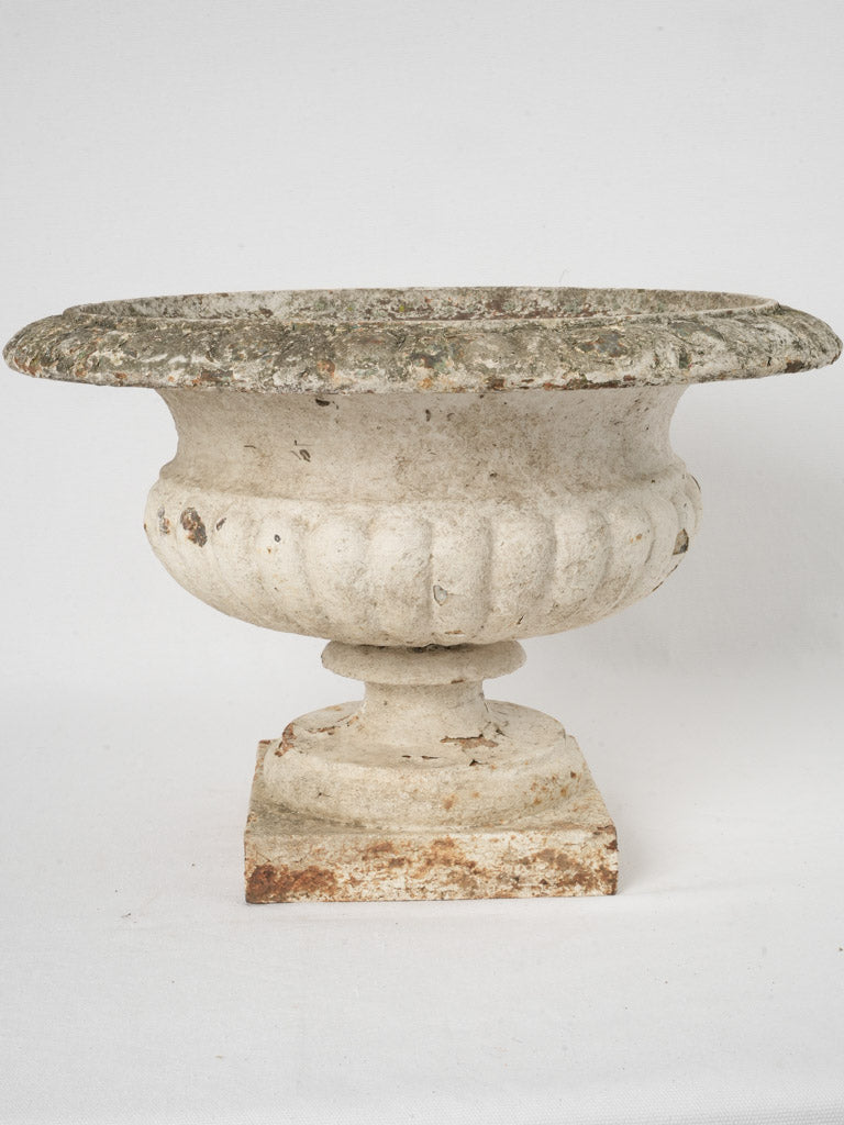 Distressed finish antique French urn  