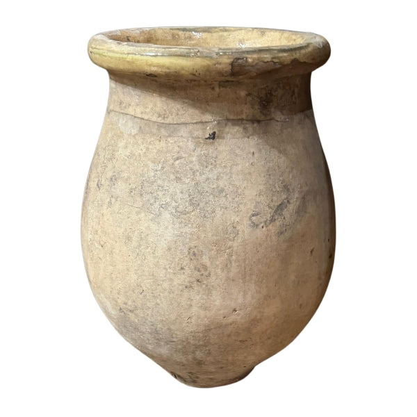 Small 19th-Century Provençal Biot Olive Jar 19"