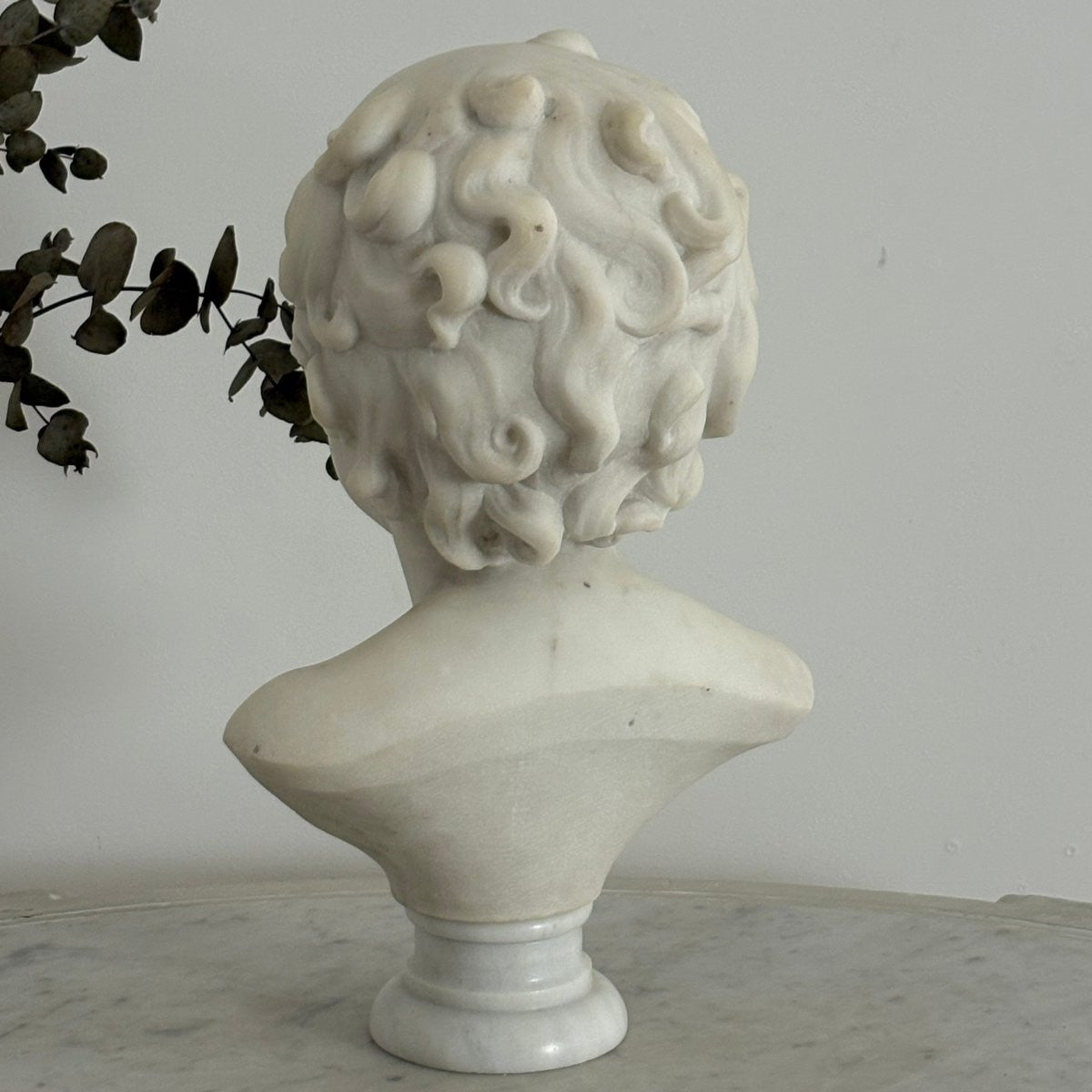 19th-Century Carrara Marble Bust of a Child - 14½"