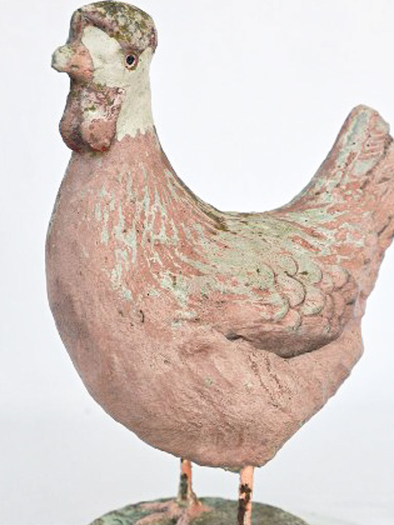 Charming polychrome farmyard figure  
