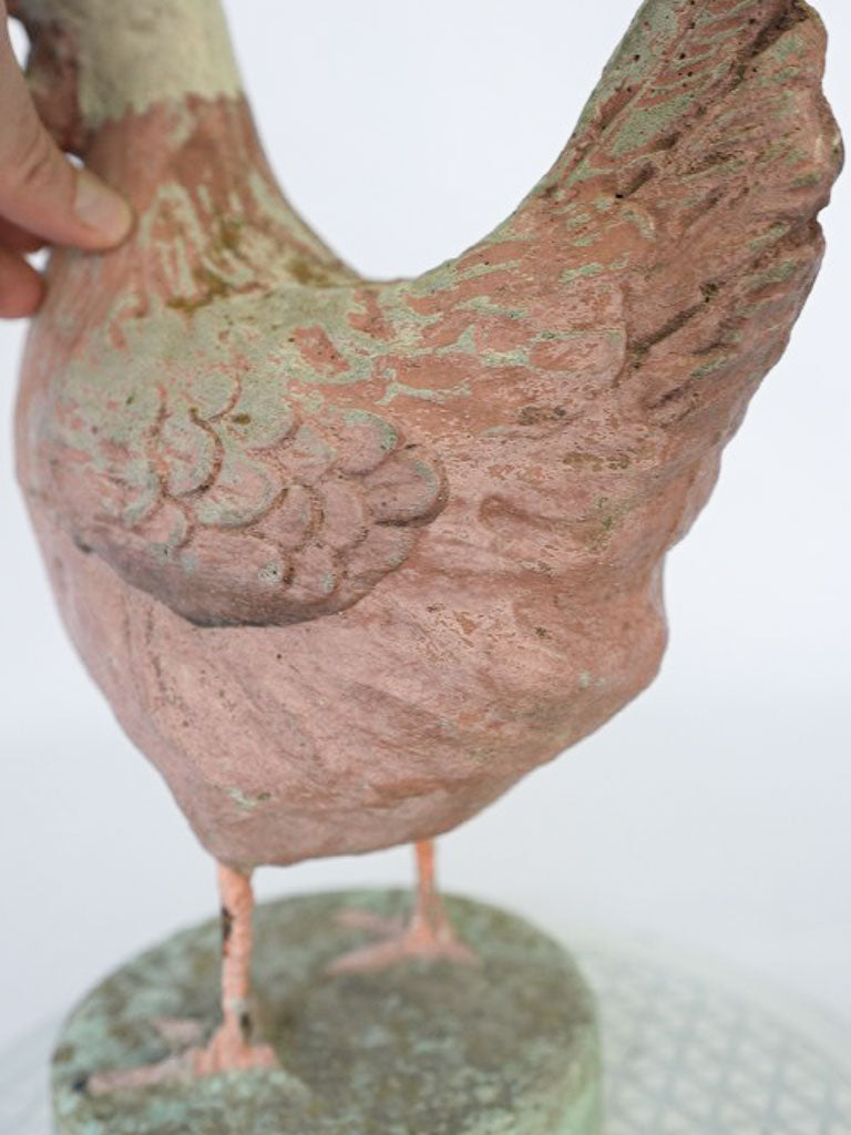 Artistic incised feather bird ornament  
