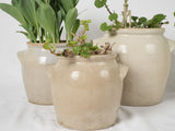 Vintage French ironstone planter collection