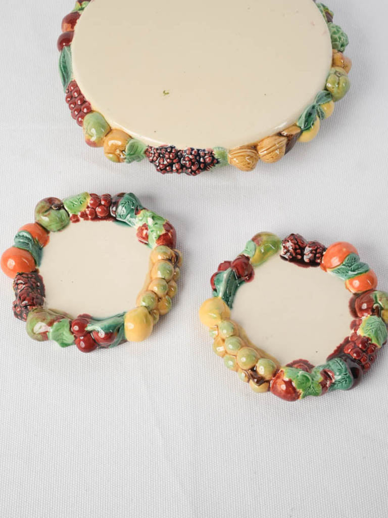 Colorful majolica coasters  