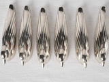 6 knife rests - silver swans